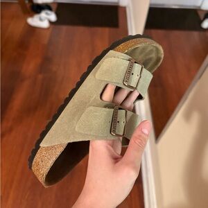 Taupe Birkenstocks Arizona